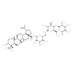 ChemSpider 2D Image | 6-Deoxy-alpha-L-mannopyranosyl-(1->4)-beta-D-glucopyranosyl-(1->6)-1-O-[(3alpha)-3,23-dihydroxy-23,28-dioxolup-20(29)-en-28-yl]-beta-D-glucopyranose | C48H76O19