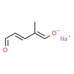 ChemSpider 2D Image | Sodium (1E,3E)-2-methyl-5-oxo-1,3-pentadien-1-olate | C6H7NaO2