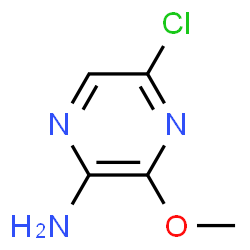 ChemSpider 2D Image | 5-Chloro-3-methoxy-2-pyrazinamine | C5H6ClN3O