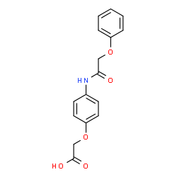 ChemSpider 2D Image | N-(phenoxyacetyl)-4-aminophenoxyacetic acid | C16H15NO5