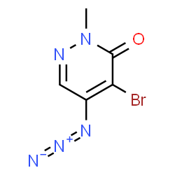 ChemSpider 2D Image | 5-Azido-4-bromo-2-methyl-3(2H)-pyridazinone | C5H4BrN5O