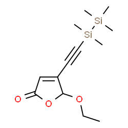 ChemSpider 2D Image | 5-Ethoxy-4-[(pentamethyldisilanyl)ethynyl]-2(5H)-furanone | C13H22O3Si2