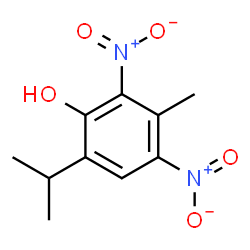 ChemSpider 2D Image | 6-Isopropyl-3-methyl-2,4-dinitrophenol | C10H12N2O5