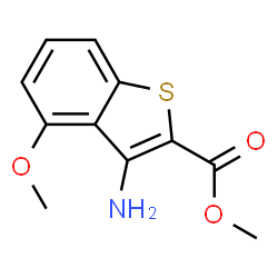 ChemSpider 2D Image | Methyl 3-amino-4-methoxy-1-benzothiophene-2-carboxylate | C11H11NO3S