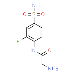 ChemSpider 2D Image | N-(2-Fluoro-4-sulfamoylphenyl)glycinamide | C8H10FN3O3S