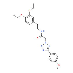 ChemSpider 2D Image | N-[2-(3,4-Diethoxyphenyl)ethyl]-2-[5-(4-methoxyphenyl)-2H-tetrazol-2-yl]acetamide | C22H27N5O4