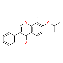 ChemSpider 2D Image | 7-Isopropoxy-3-phenyl(8-~3~H)-4H-chromen-4-one | C18H15TO3