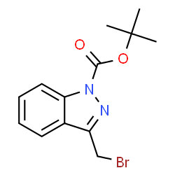 ChemSpider 2D Image | tert-Butyl 3-(bromomethyl)-1H-indazole-1-carboxylate | C13H15BrN2O2