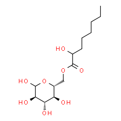 ChemSpider 2D Image | 6-O-(2-Hydroxyoctanoyl)-D-glucopyranose | C14H26O8