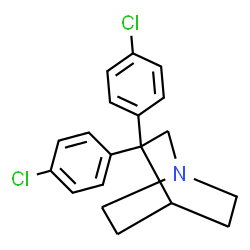ChemSpider 2D Image | 3,3-Bis(4-chlorophenyl)quinuclidine | C19H19Cl2N