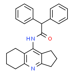 ChemSpider 2D Image | N-(2,3,5,6,7,8-Hexahydro-1H-cyclopenta[b]quinolin-9-yl)-2,2-diphenylacetamide | C26H26N2O