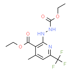 ChemSpider 2D Image | Ethyl 2-[2-(ethoxycarbonyl)hydrazino]-4-methyl-6-(trifluoromethyl)nicotinate | C13H16F3N3O4