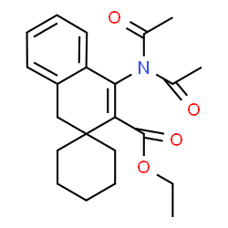 ChemSpider 2D Image | Ethyl 4'-(diacetylamino)-1'H-spiro[cyclohexane-1,2'-naphthalene]-3'-carboxylate | C22H27NO4