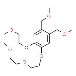 ChemSpider 2D Image | 15,16-Bis(methoxymethyl)-2,3,5,6,8,9,11,12-octahydro-1,4,7,10,13-benzopentaoxacyclopentadecine | C18H28O7