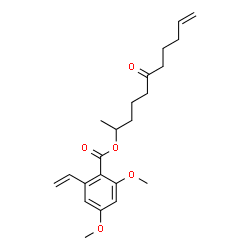 ChemSpider 2D Image | 6-Oxo-10-undecen-2-yl 2,4-dimethoxy-6-vinylbenzoate | C22H30O5