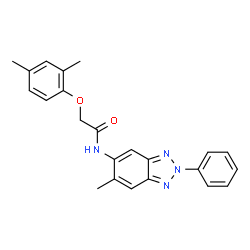 ChemSpider 2D Image | 2-(2,4-Dimethylphenoxy)-N-(6-methyl-2-phenyl-2H-benzotriazol-5-yl)acetamide | C23H22N4O2