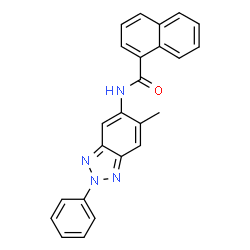 ChemSpider 2D Image | N-(6-Methyl-2-phenyl-2H-benzotriazol-5-yl)-1-naphthamide | C24H18N4O