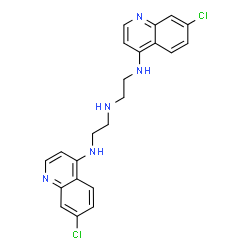 ChemSpider 2D Image | N-(7-Chloro-4-quinolinyl)-N'-{2-[(7-chloro-4-quinolinyl)amino]ethyl}-1,2-ethanediamine | C22H21Cl2N5