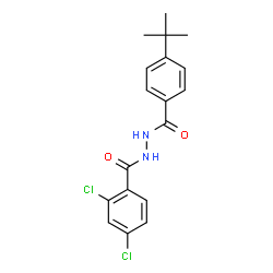 ChemSpider 2D Image | N'-(4-tert-butylbenzoyl)-2,4-dichlorobenzohydrazide | C18H18Cl2N2O2