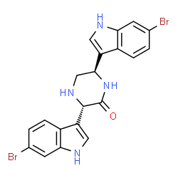 ChemSpider 2D Image | trans-3,4-dihydrohamacanthin A | C20H16Br2N4O