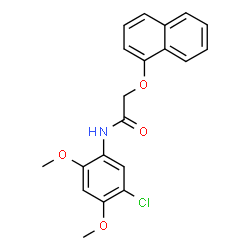 ChemSpider 2D Image | N-(5-Chloro-2,4-dimethoxyphenyl)-2-(1-naphthyloxy)acetamide | C20H18ClNO4