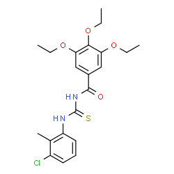 ChemSpider 2D Image | N-[(3-Chloro-2-methylphenyl)carbamothioyl]-3,4,5-triethoxybenzamide | C21H25ClN2O4S