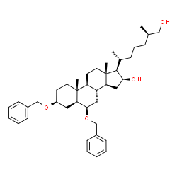 ChemSpider 2D Image | (3beta,5alpha,6beta,16beta,25R)-3,6-Bis(benzyloxy)cholestane-16,26-diol | C41H60O4