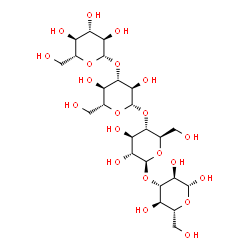 ChemSpider 2D Image | beta-D-Glucopyranosyl-(1->3)-beta-D-glucopyranosyl-(1->4)-beta-D-glucopyranosyl-(1->3)-beta-D-glucopyranose | C24H42O21