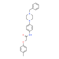 ChemSpider 2D Image | N-[4-(4-Benzyl-1-piperazinyl)phenyl]-2-(4-methylphenoxy)acetamide | C26H29N3O2