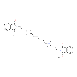 ChemSpider 2D Image | N,N'-Bis[3-(1-methoxy-3-oxo-1,3-dihydro-2H-isoindol-2-yl)propyl]-N,N,N',N'-tetramethyl-1,6-hexanediaminium | C34H52N4O4