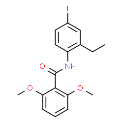 ChemSpider 2D Image | N-(2-Ethyl-4-iodophenyl)-2,6-dimethoxybenzamide | C17H18INO3