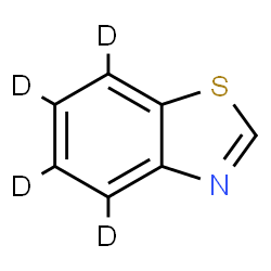 ChemSpider 2D Image | 4,5,6,7-tetradeuterio-1,3-benzothiazole | C7HD4NS