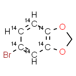 ChemSpider 2D Image | 5-Bromo(3a,4,5,6,7,7a-~14~C_6_)-1,3-benzodioxole | C14C6H5BrO2