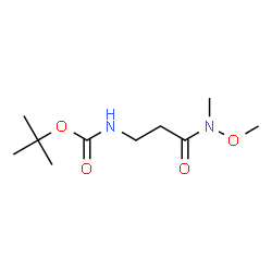ChemSpider 2D Image | N~3~-(tert-Butoxycarbonyl)-N-methoxy-N-methyl-beta-alaninamide | C10H20N2O4