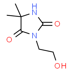 ChemSpider 2D Image | 3-(2-Hydroxyethyl)-5,5-dimethyl-2,4-imidazolidinedione | C7H12N2O3