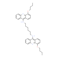ChemSpider 2D Image | N,N'-Bis(4-butoxy-9-acridinyl)-1,6-hexanediamine | C40H46N4O2
