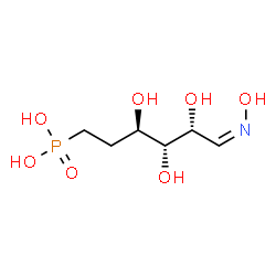 ChemSpider 2D Image | [(3R,4R,5R,6Z)-3,4,5-Trihydroxy-6-(hydroxyimino)hexyl]phosphonic acid | C6H14NO7P