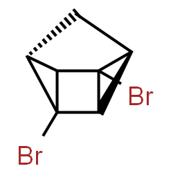 ChemSpider 2D Image | (2R,4S)-1,6-Dibromotetracyclo[3.2.0.0~2,7~.0~4,6~]heptane | C7H6Br2