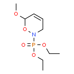 ChemSpider 2D Image | Diethyl (6-methoxy-3,6-dihydro-2H-1,2-oxazin-2-yl)phosphonate | C9H18NO5P