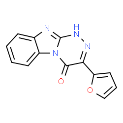 ChemSpider 2D Image | 3-(2-Furyl)[1,2,4]triazino[4,3-a]benzimidazol-4(1H)-one | C13H8N4O2
