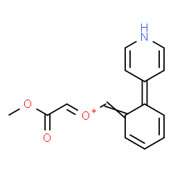 ChemSpider 2D Image | (E)-(2-Methoxy-2-oxoethylidene){[6-(4(1H)-pyridinylidene)-2,4-cyclohexadien-1-ylidene]methyl}oxonium | C15H14NO3