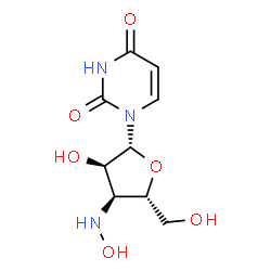 ChemSpider 2D Image | 3'-Deoxy-3'-(hydroxyamino)uridine | C9H13N3O6