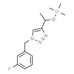ChemSpider 2D Image | 1-(3-Fluorobenzyl)-4-{1-[(trimethylsilyl)oxy]ethyl}-1H-1,2,3-triazole | C14H20FN3OSi