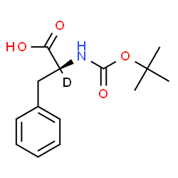 ChemSpider 2D Image | N-{[(2-Methyl-2-propanyl)oxy]carbonyl}-L-(alpha-~2~H)phenylalanine | C14H18DNO4