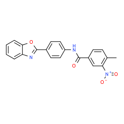 ChemSpider 2D Image | N-[4-(1,3-Benzoxazol-2-yl)phenyl]-4-methyl-3-nitrobenzamide | C21H15N3O4