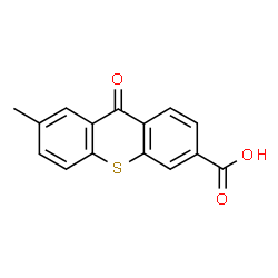 ChemSpider 2D Image | 7-Methyl-9-oxo-9H-thioxanthene-3-carboxylic acid | C15H10O3S
