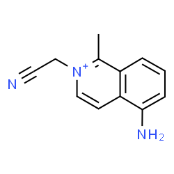 ChemSpider 2D Image | 5-Amino-2-(cyanomethyl)-1-methylisoquinolinium | C12H12N3