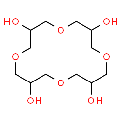ChemSpider 2D Image | 1,5,9,13-Tetraoxacyclohexadecane-3,7,11,15-tetrol | C12H24O8