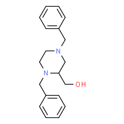 ChemSpider 2D Image | (1,4-Dibenzyl-2-piperazinyl)methanol | C19H24N2O