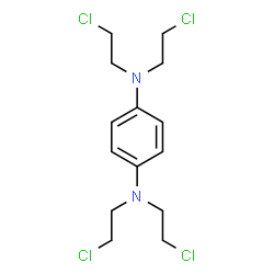 ChemSpider 2D Image | N,N,N',N'-Tetrakis(2-chloroethyl)-1,4-benzenediamine | C14H20Cl4N2
